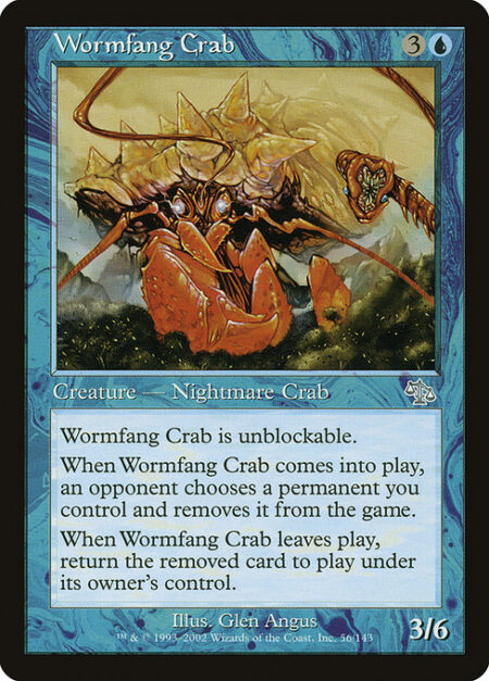Wormfang Crab - Wormfang Crab can't be blocked.