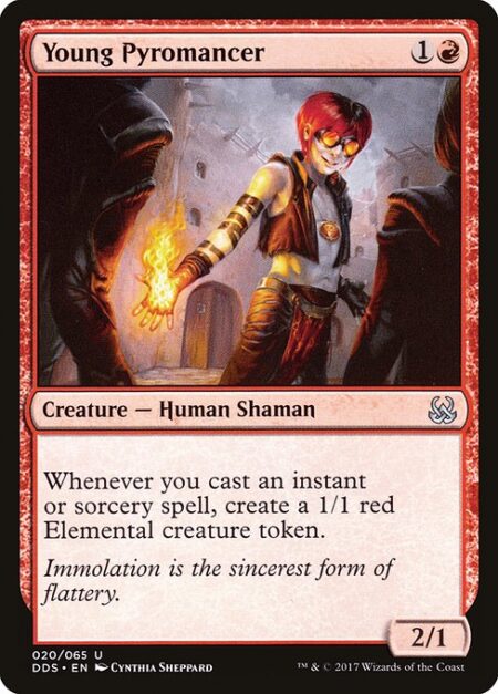 Young Pyromancer - Whenever you cast an instant or sorcery spell