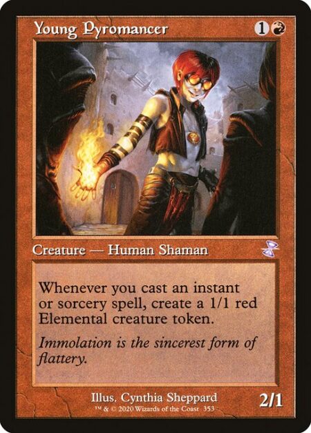 Young Pyromancer - Whenever you cast an instant or sorcery spell