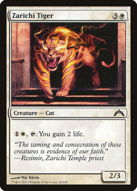 Zarichi Tiger - {1}{W}