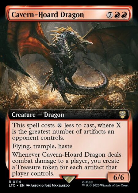 Cavern-Hoard Dragon - This spell costs {X} less to cast