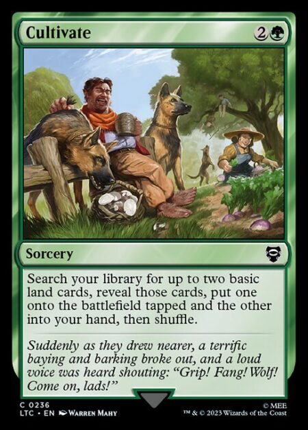 Cultivate - Search your library for up to two basic land cards