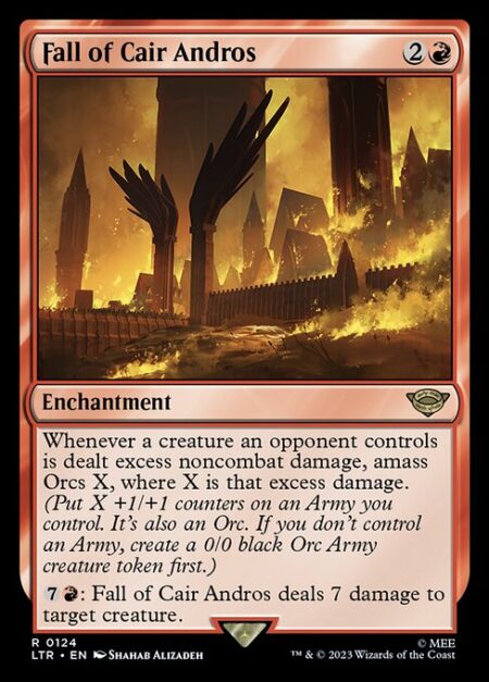 Fall of Cair Andros - Whenever a creature an opponent controls is dealt excess noncombat damage