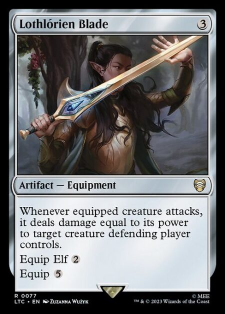 Lothlórien Blade - Whenever equipped creature attacks