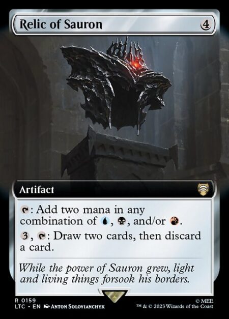 Relic of Sauron - {T}: Add two mana in any combination of {U}