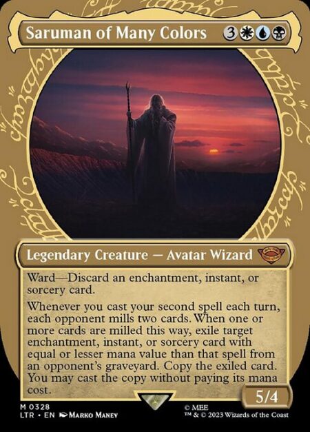 Saruman of Many Colors - Ward—Discard an enchantment