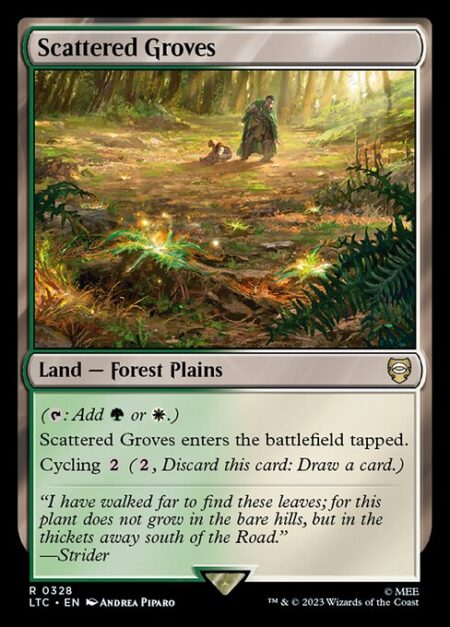 Scattered Groves - ({T}: Add {G} or {W}.)