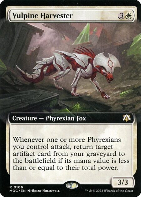 Vulpine Harvester - Whenever one or more Phyrexians you control attack
