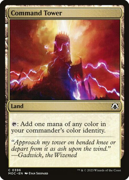 Command Tower - {T}: Add one mana of any color in your commander's color identity.