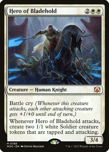 Hero of Bladehold - Battle cry (Whenever this creature attacks