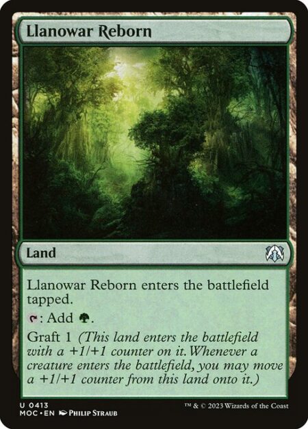 Llanowar Reborn - Llanowar Reborn enters the battlefield tapped.