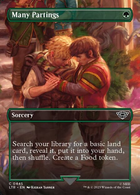 Many Partings - Search your library for a basic land card