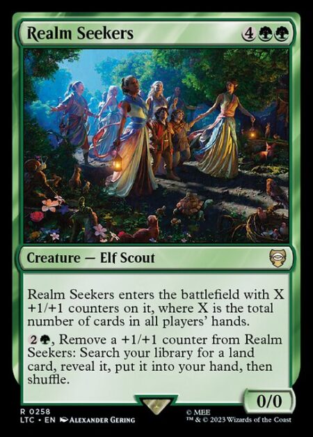 Realm Seekers - Realm Seekers enters the battlefield with X +1/+1 counters on it