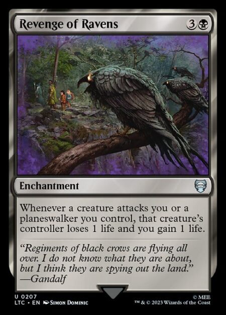 Revenge of Ravens - Whenever a creature attacks you or a planeswalker you control