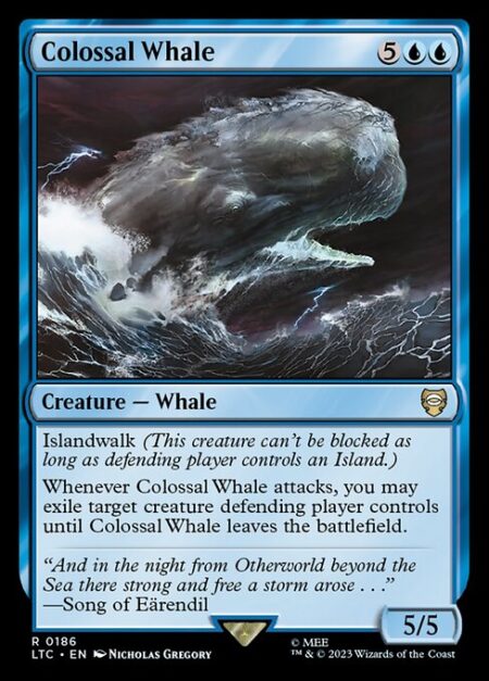 Colossal Whale - Islandwalk (This creature can't be blocked as long as defending player controls an Island.)