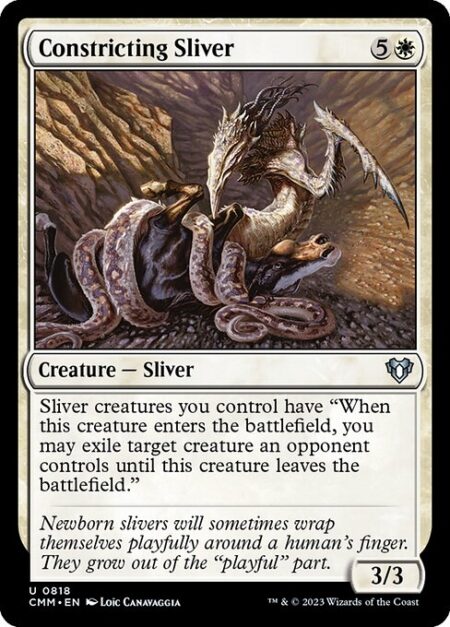 Constricting Sliver - Sliver creatures you control have "When this creature enters the battlefield
