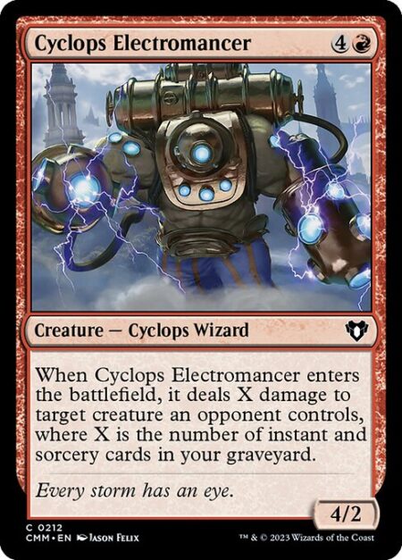 Cyclops Electromancer - When Cyclops Electromancer enters the battlefield