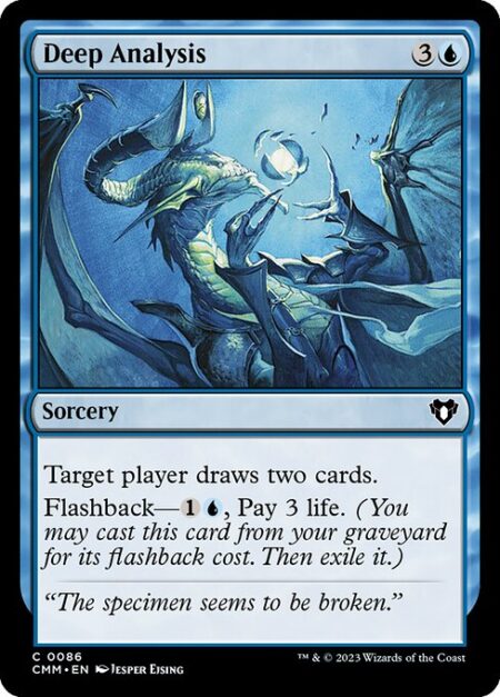 Deep Analysis - Target player draws two cards.