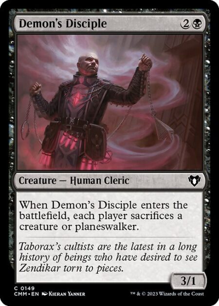 Demon's Disciple - When Demon's Disciple enters the battlefield