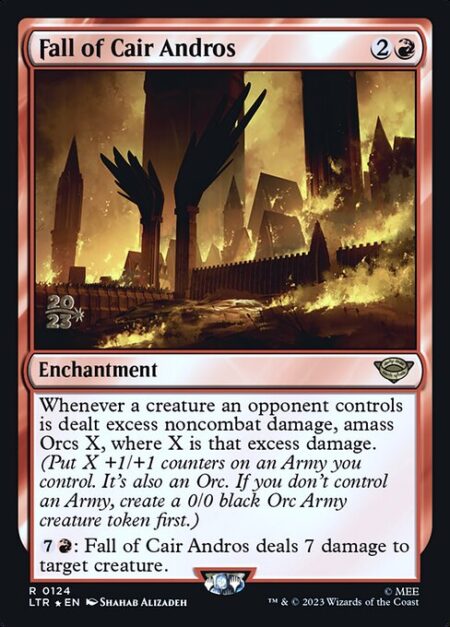 Fall of Cair Andros - Whenever a creature an opponent controls is dealt excess noncombat damage