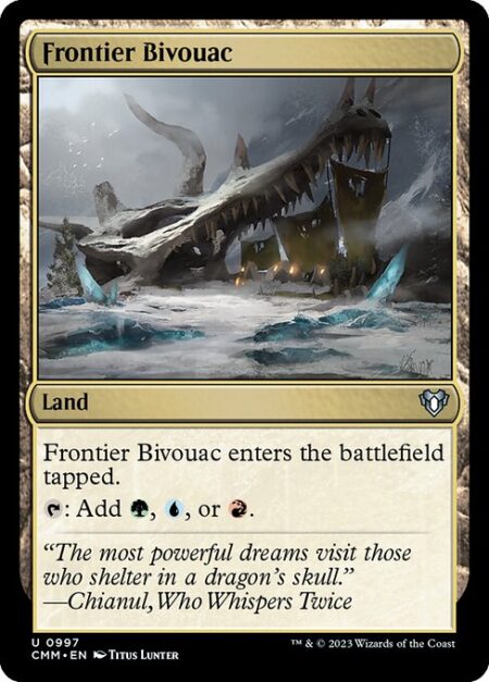 Frontier Bivouac - Frontier Bivouac enters the battlefield tapped.