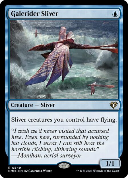 Galerider Sliver - Sliver creatures you control have flying.