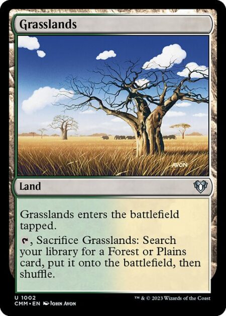 Grasslands - Grasslands enters the battlefield tapped.