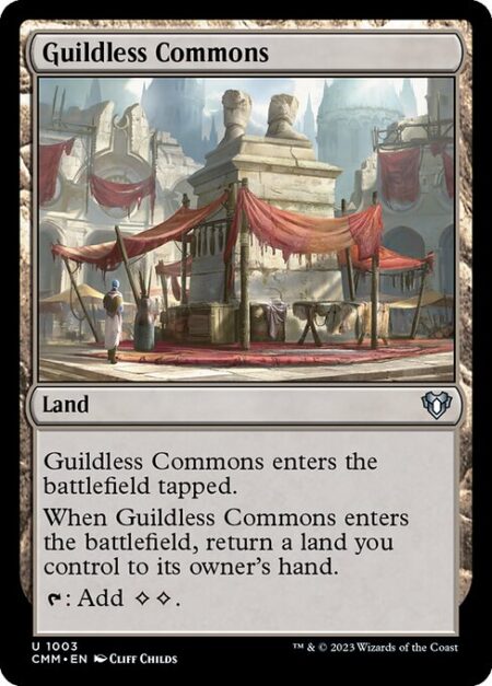 Guildless Commons - Guildless Commons enters the battlefield tapped.