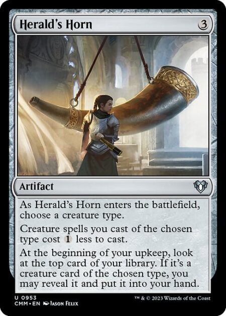 Herald's Horn - As Herald's Horn enters the battlefield