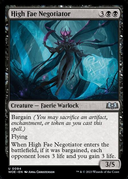 High Fae Negotiator - Bargain (You may sacrifice an artifact