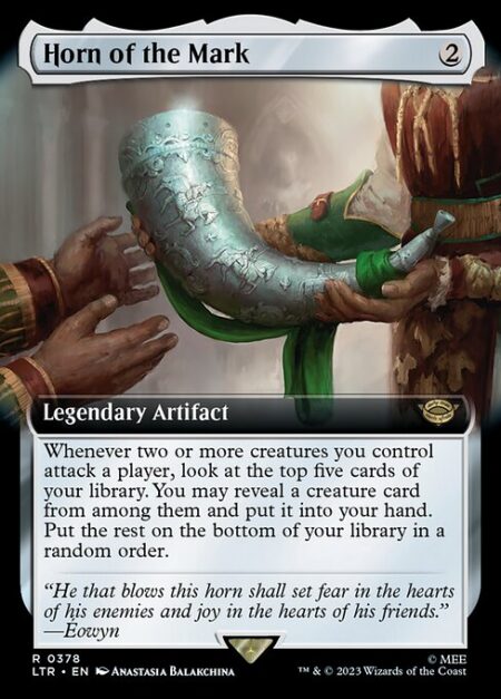 Horn of the Mark - Whenever two or more creatures you control attack a player