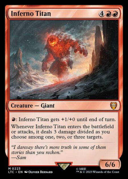 Inferno Titan - {R}: Inferno Titan gets +1/+0 until end of turn.