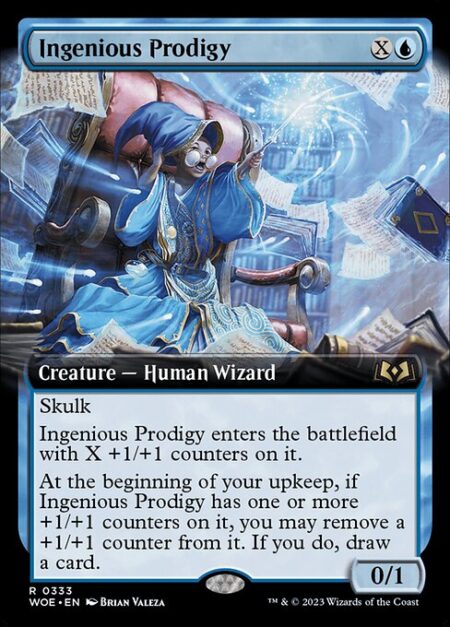 Ingenious Prodigy - Skulk (This creature can't be blocked by creatures with greater power.)