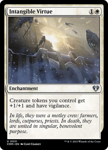 Intangible Virtue - Creature tokens you control get +1/+1 and have vigilance.