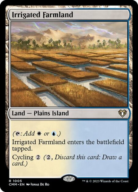 Irrigated Farmland - ({T}: Add {W} or {U}.)