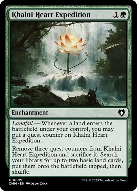 Khalni Heart Expedition - Landfall — Whenever a land enters the battlefield under your control