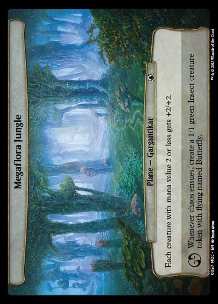 Megaflora Jungle - Each creature with mana value 2 or less gets +2/+2.