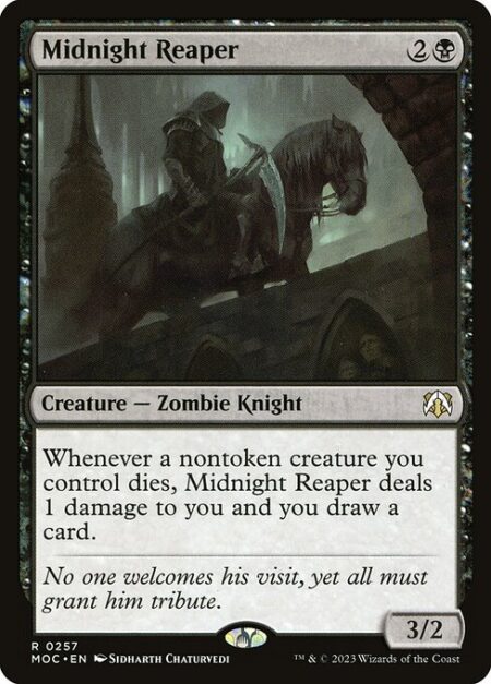 Midnight Reaper - Whenever a nontoken creature you control dies