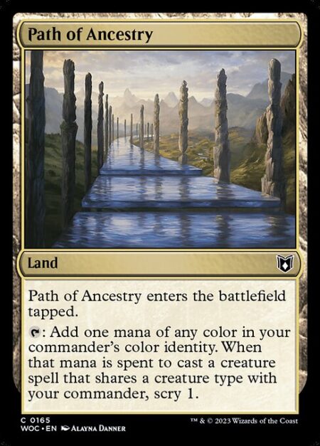 Path of Ancestry - Path of Ancestry enters the battlefield tapped.