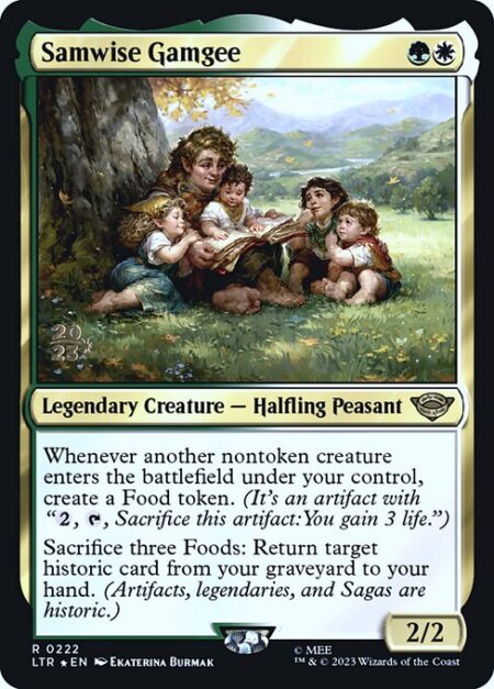 Samwise Gamgee - Whenever another nontoken creature enters the battlefield under your control