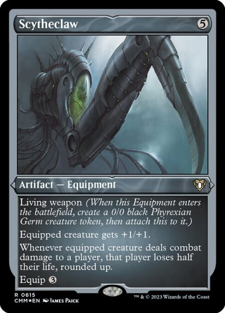 Scytheclaw - Living weapon (When this Equipment enters the battlefield