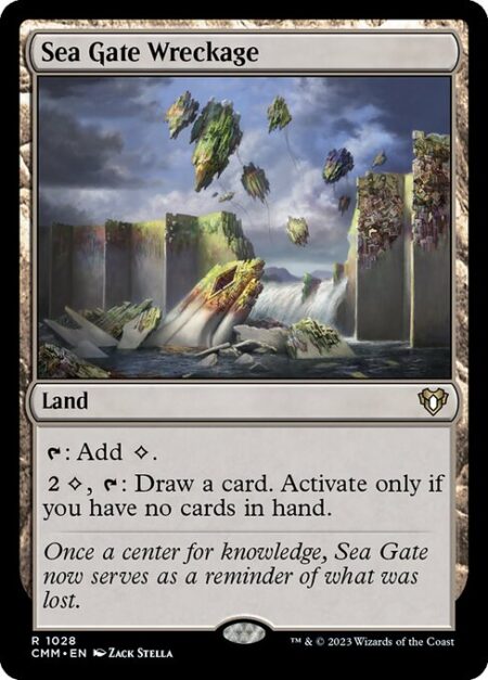 Sea Gate Wreckage - {T}: Add {C}. ({C} represents colorless mana.)