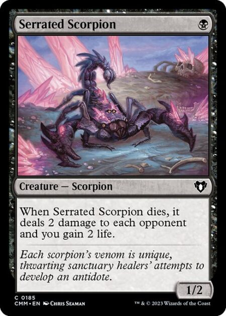 Serrated Scorpion - When Serrated Scorpion dies