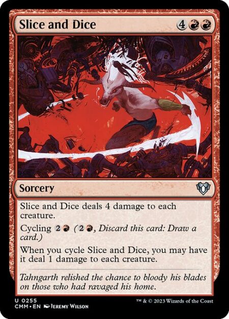 Slice and Dice - Slice and Dice deals 4 damage to each creature.