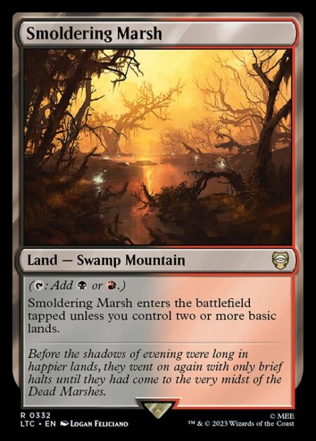 Smoldering Marsh - ({T}: Add {B} or {R}.)