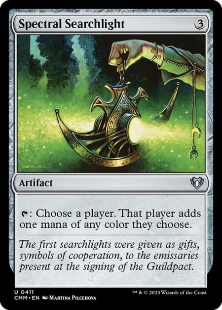 Spectral Searchlight - {T}: Choose a player. That player adds one mana of any color they choose.