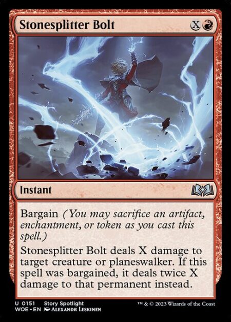 Stonesplitter Bolt - Bargain (You may sacrifice an artifact