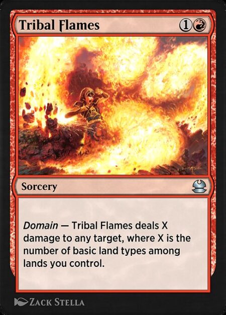 Tribal Flames - Domain — Tribal Flames deals X damage to any target