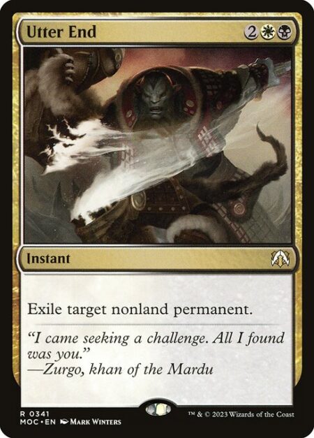 Utter End - Exile target nonland permanent.