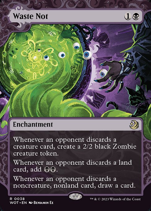 Waste Not - Whenever an opponent discards a creature card